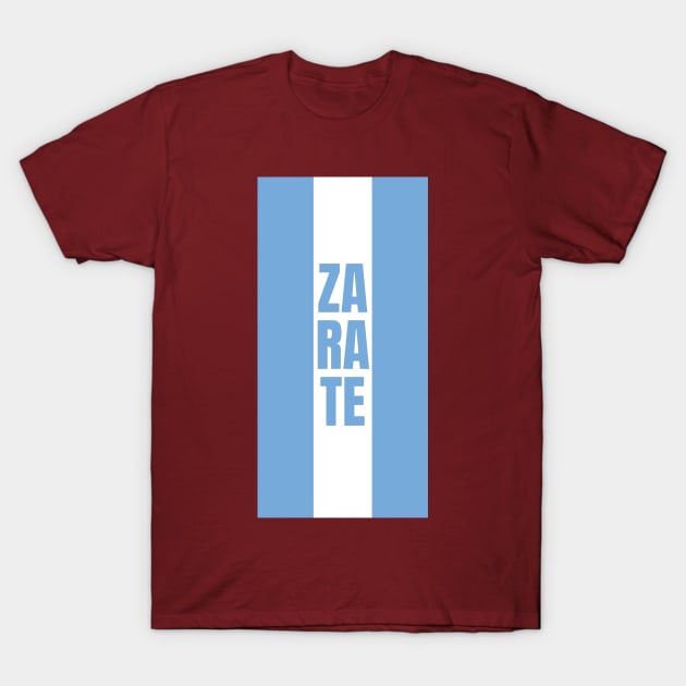 Zarate in Argentine Flag Colors Vertical T-Shirt by aybe7elf